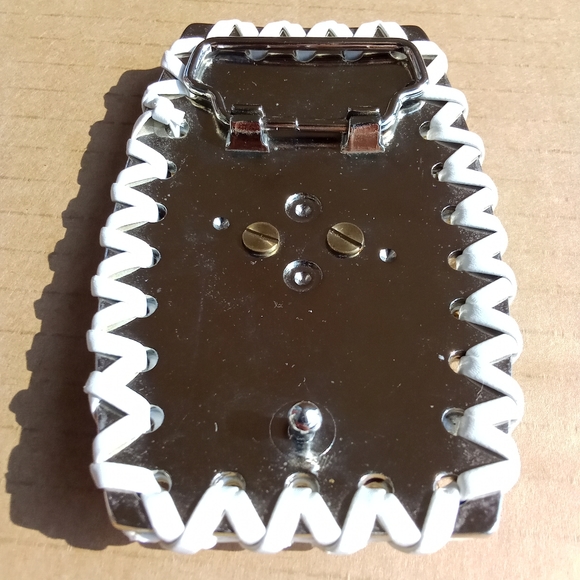 Vintage Playboy Bunny Belt Buckle White Leather Gold with Crystals - Picture 12 of 16